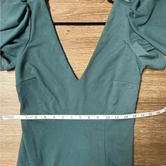 Hannah Dress Crepe Sea Glass Birdy Grey Bridesmaid Dress Like New Size S - Picture 13 of 14